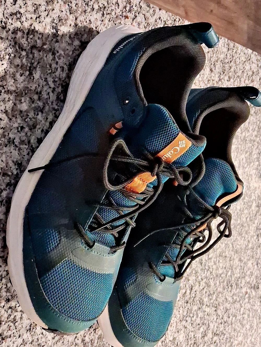 Columbia Konos Xcel Waterproof Athletic Shoes (HOKA Insoles) US 13 Blue & Black